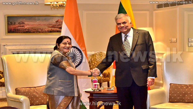 Indian+Foreign+Minister+calls+on+SL+PM+in+New+Delhi