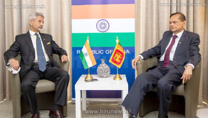 Prof G. L. Peiris meets India’s External Affairs Minister on the side ...
