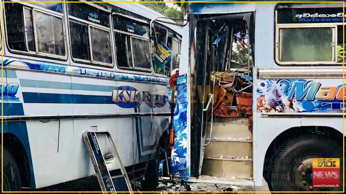 22 Injured in head-on collision between two buses on Kegalle ...
