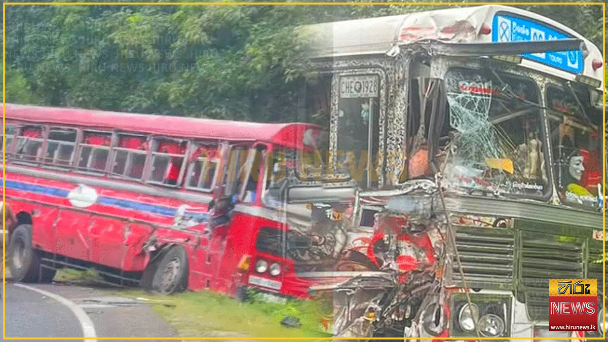 Two buses collide head-on on Habarana-Polonnaruwa road, several injured ...
