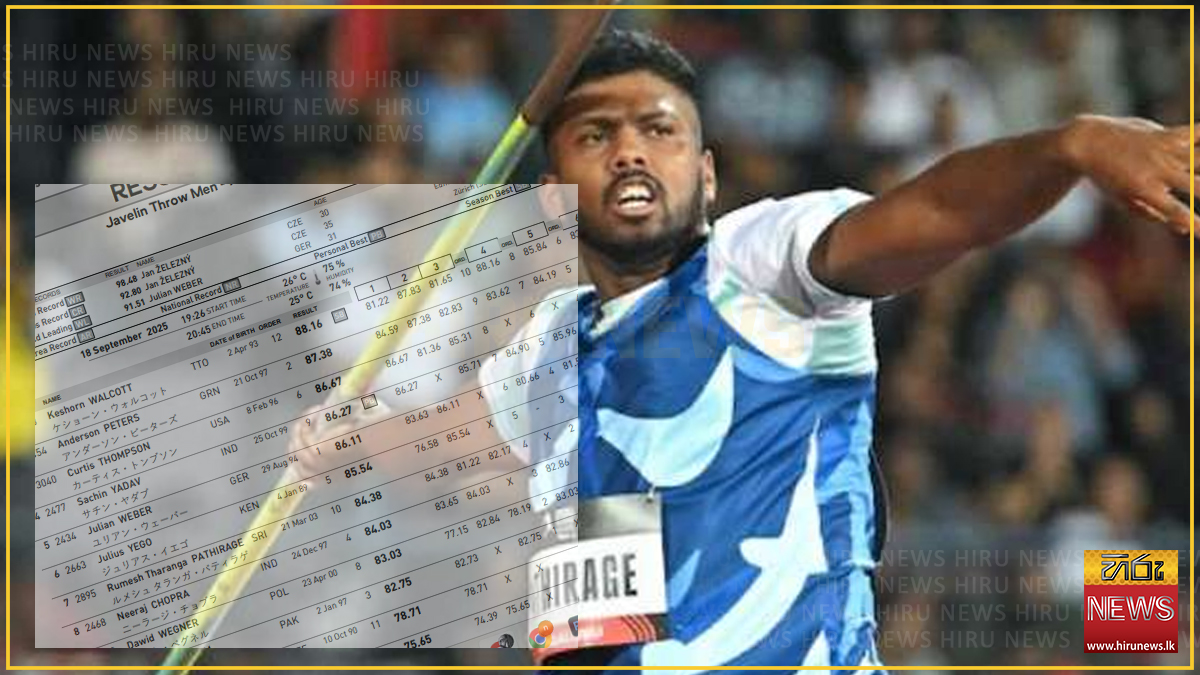 RUMESH THARANGA FINISHES SEVENTH IN WORLD ATHLETICS FINAL - Hiru News ...