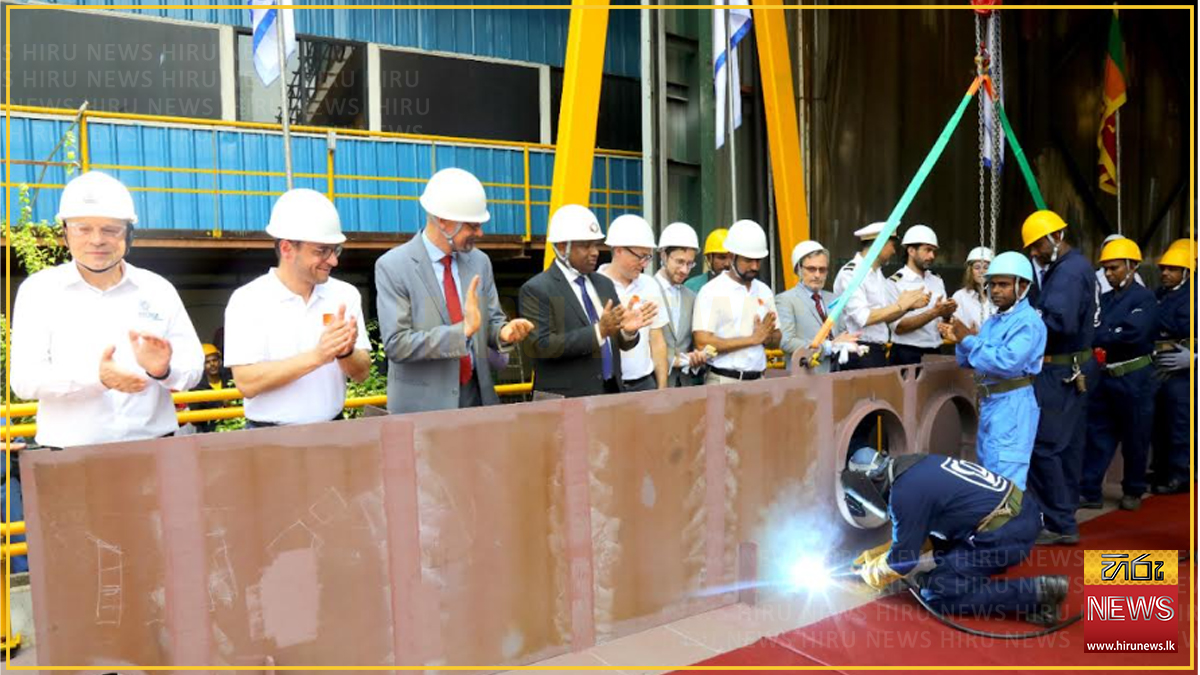 COLOMBO+Dockyard+lays+keel+of+the+cable+laying+and+repair+vessel+for+Orange+Marine