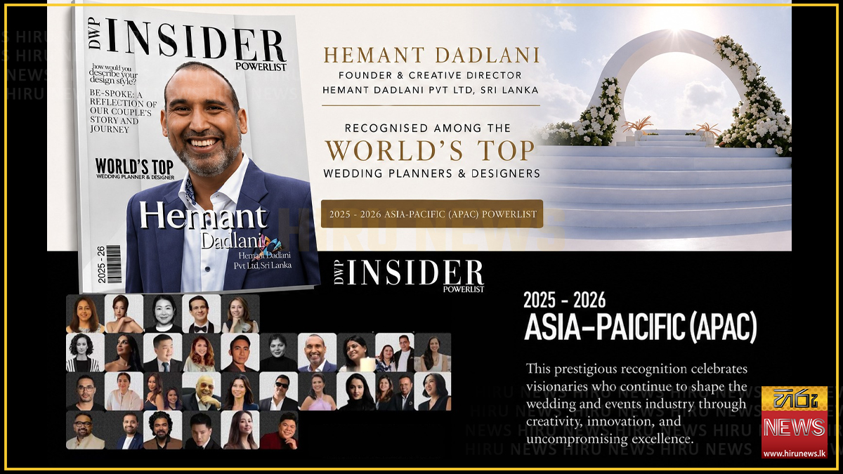 Hemant Dadlani in Global Powerlist Again; Sri Lanka Tourism applauds