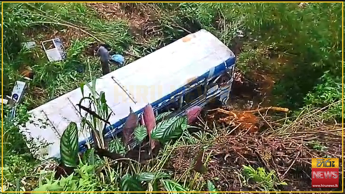 හැටන්-දික්ඔය මාර්ගයේ බස් රථයක් ප්‍රපාතයකට පෙරළී බිහිසුණු අනතුරක් - 20ක් රෝහලේ