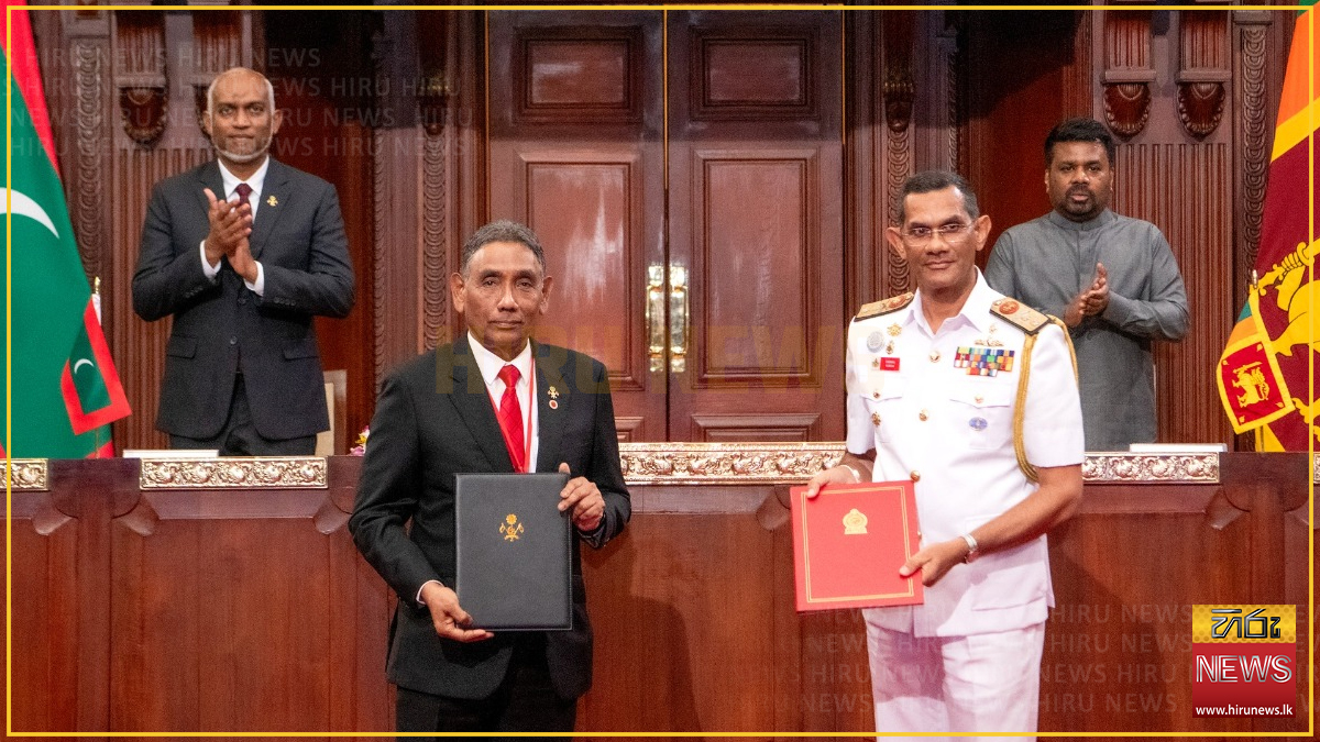 මාලදිවයින සහ ශ්‍රී ලංකාව අතර ගිවිසුම් 7කට අත්සත් තබයි