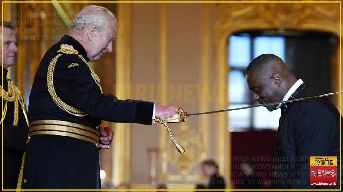 Actor Idris Elba knighted by King Charles
