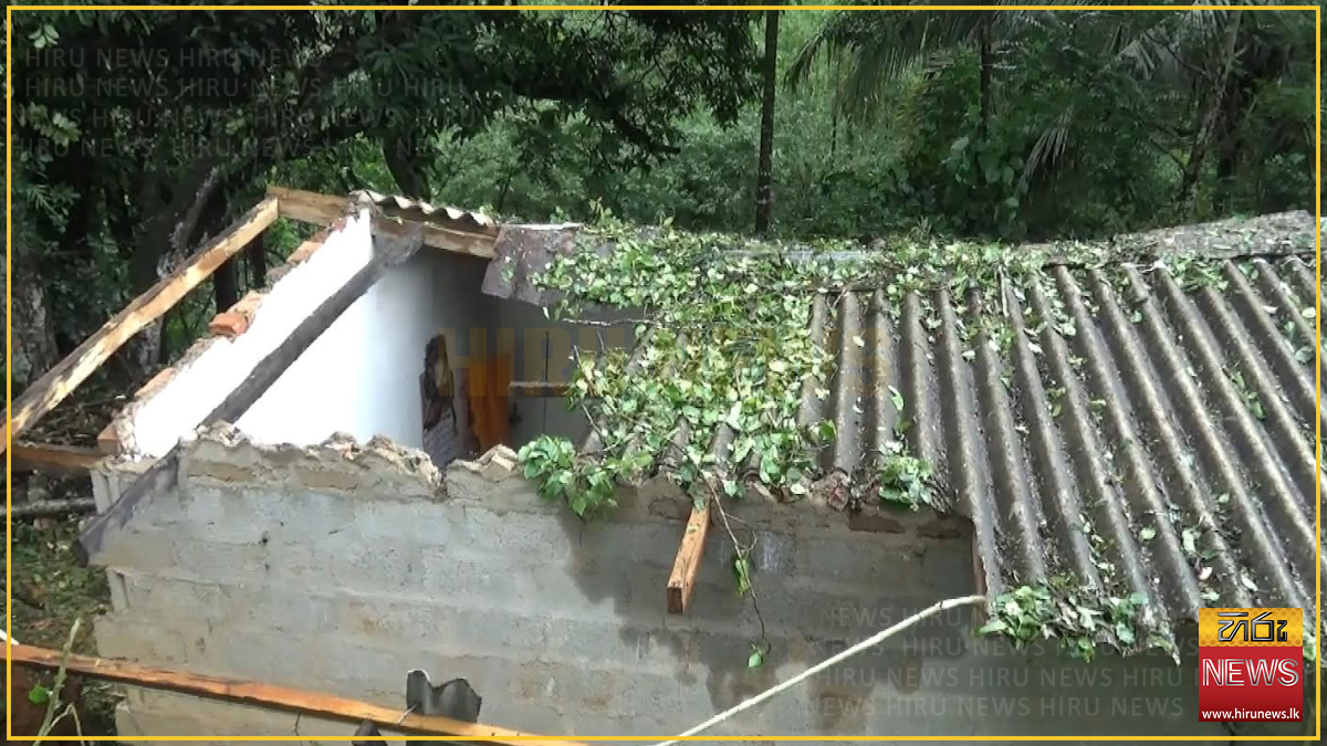 නිවසක් මතට ගසක් කඩා වැටීමෙන් එකම පවුලේ සිව් දෙනෙකුට තුවාල