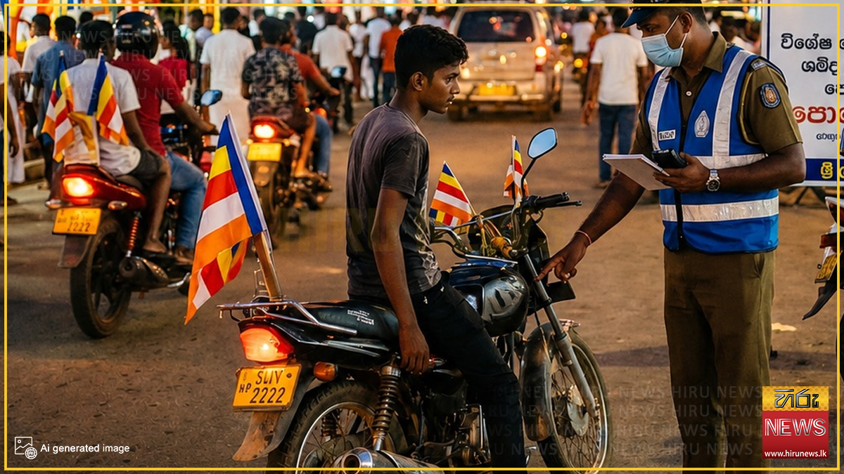 පොසොන් සමයේ අධික ශබ්ද නගන යතුරුපැදි අත්අඩංගුවට ගැනීමට විශේෂ මෙහෙයුමක්