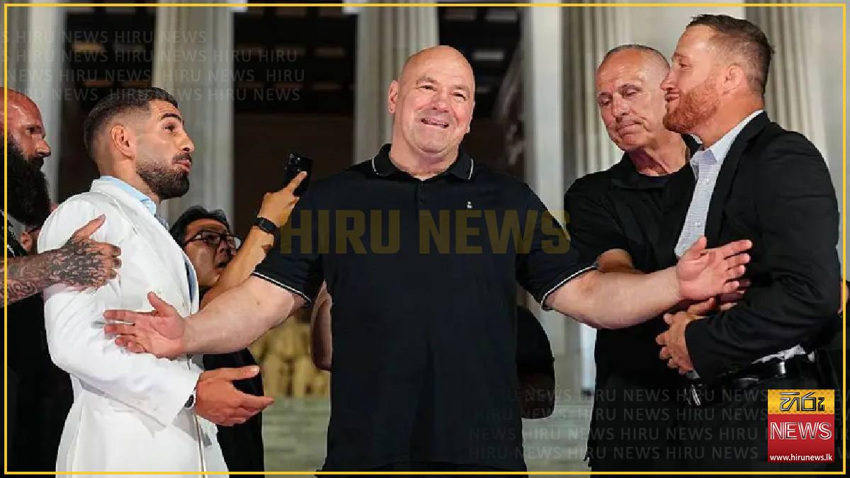 Topuria shoves Gaethje in front of Lincoln Memorial