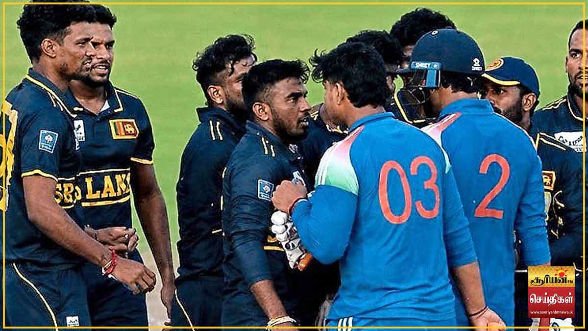 தம்புள்ளையில் பதற்றம்: இலங்கை அணி வீரருடன் வைபவ் சூர்யவன்ஷி வாக்குவாதம்!