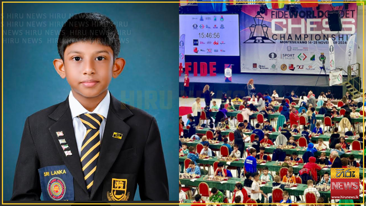 Sehandu Dulneth to represent SL at World Cadet Chess Cup