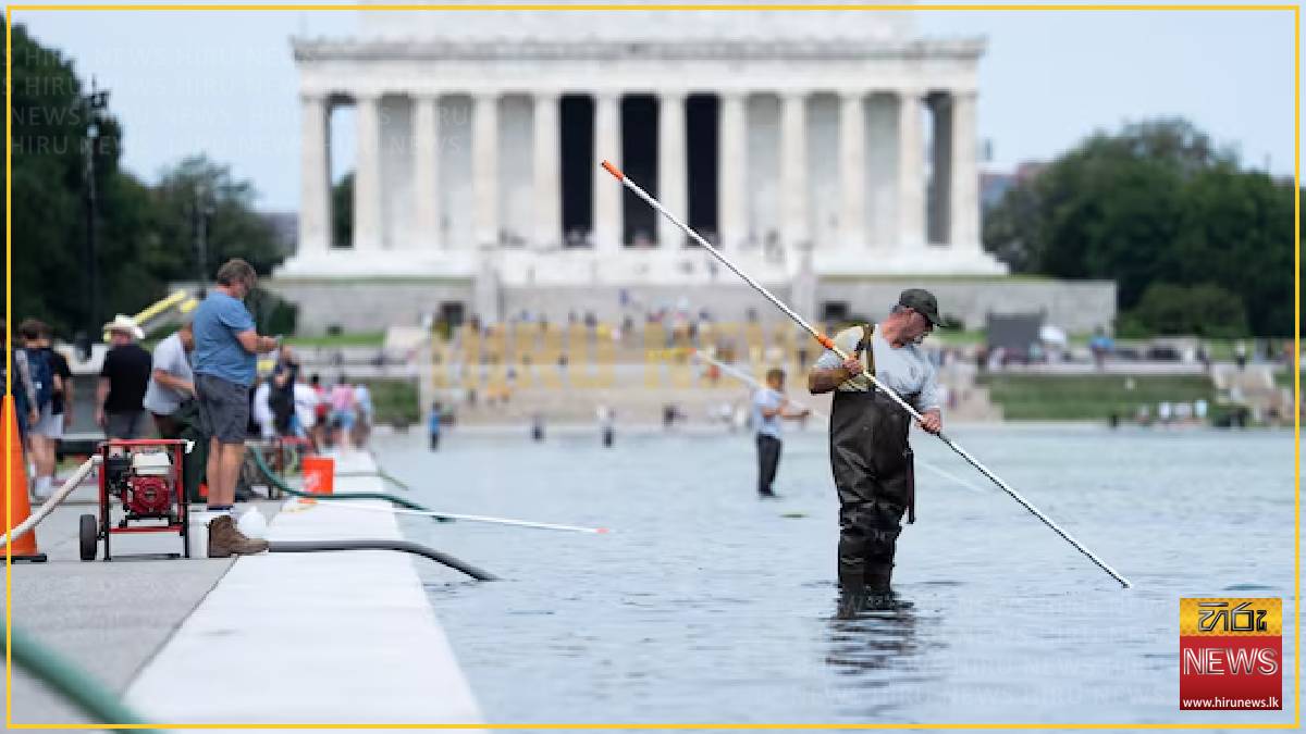 Trump, blaming alleged vandals, says Washington Reflecting Pool needs repairs