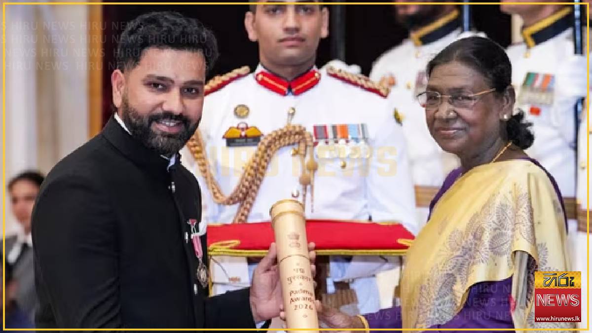 Rohit Sharma receives Padma Shri from President Droupadi Murmu