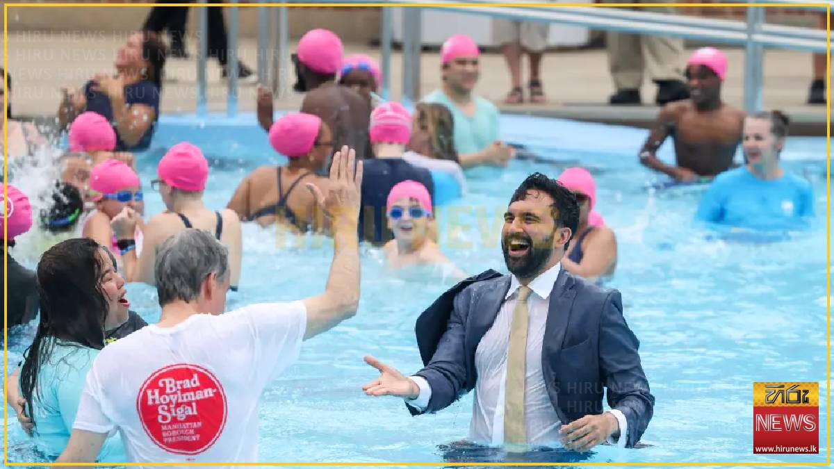 Zohran Mamdani jumps into pool to kick off summer tradition