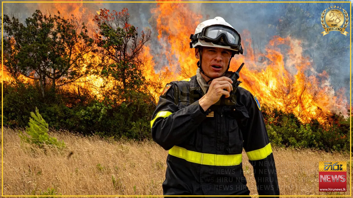 Firefighters battle wildfire in southern France