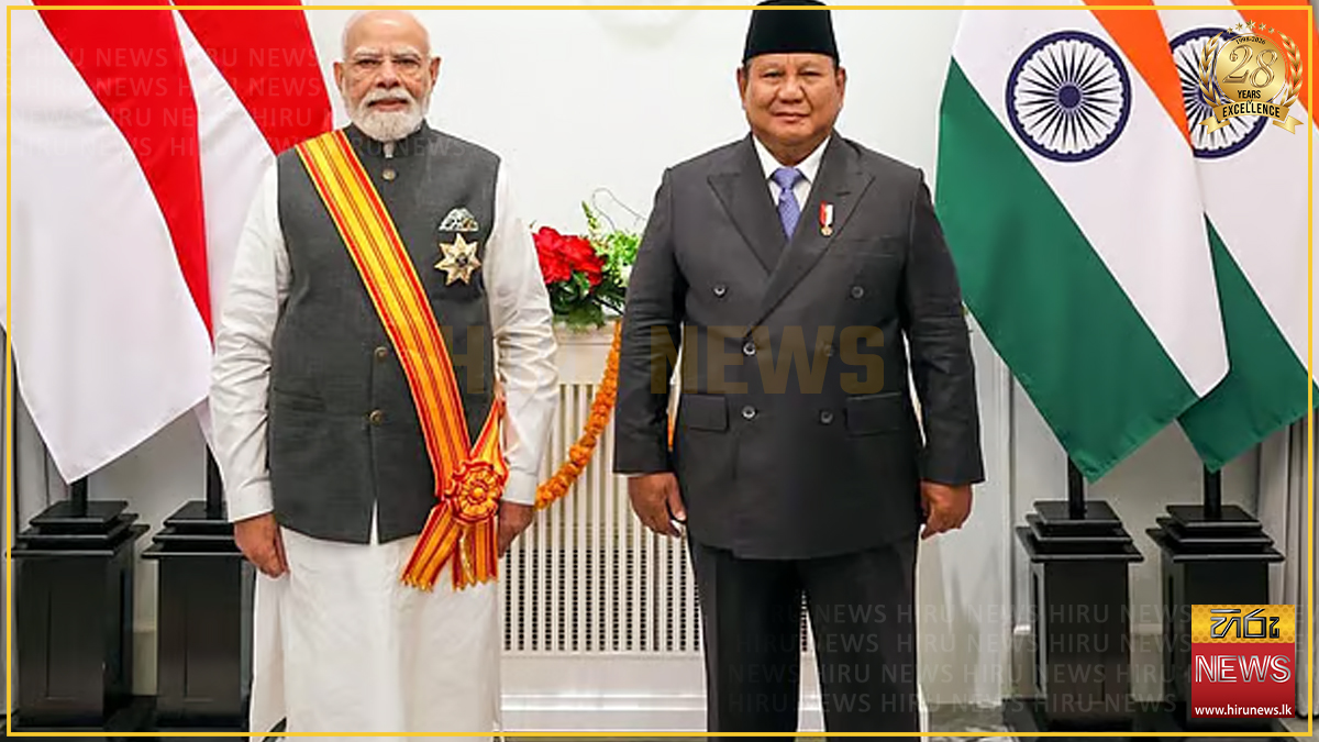 ඉන්දුනීසියාවේ ඉහළම සිවිල් සම්මානයෙන් අගමැති මෝදි පිදුම් ලබයි