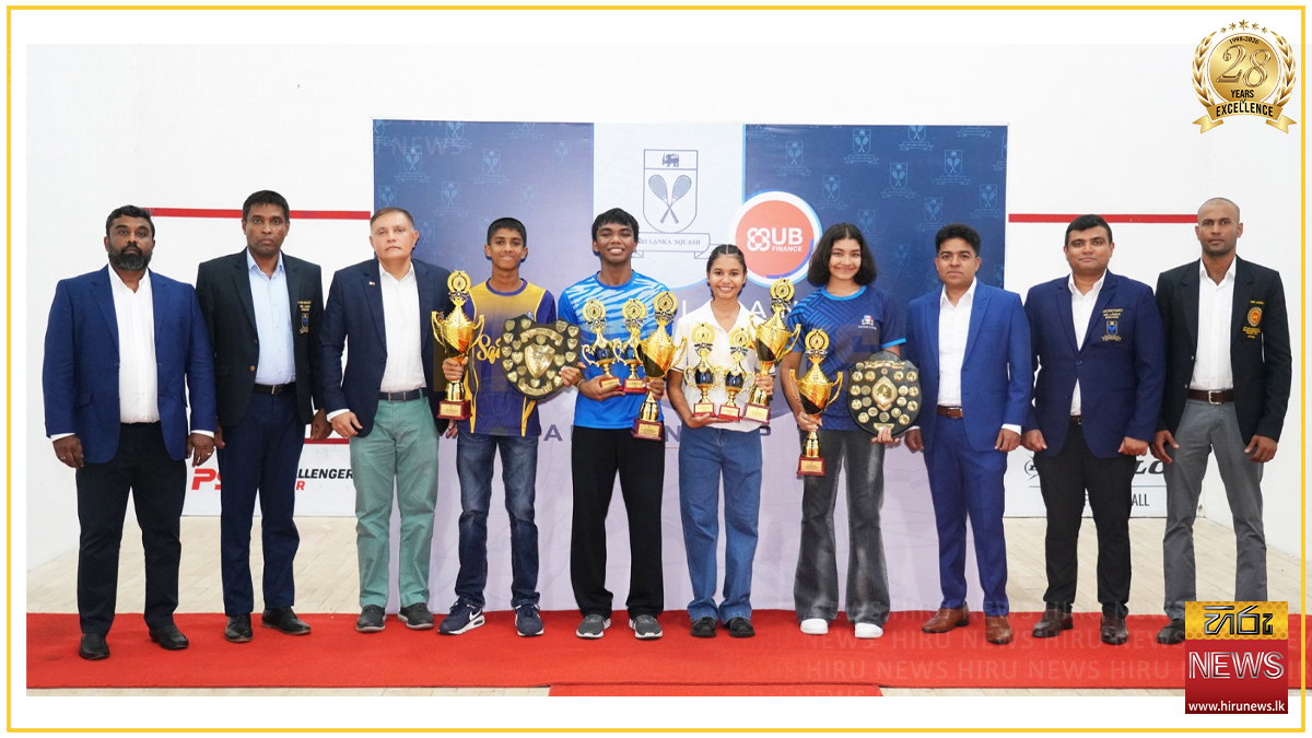 37 වන කනිෂ්ඨ ජාතික ස්කොෂ් ශූරතාවලිය සාර්ථකව නිමවෙයි - මනුත් සහ ඉෆ්රා ප්‍රධාන ශූරතා දිනාගනිති
