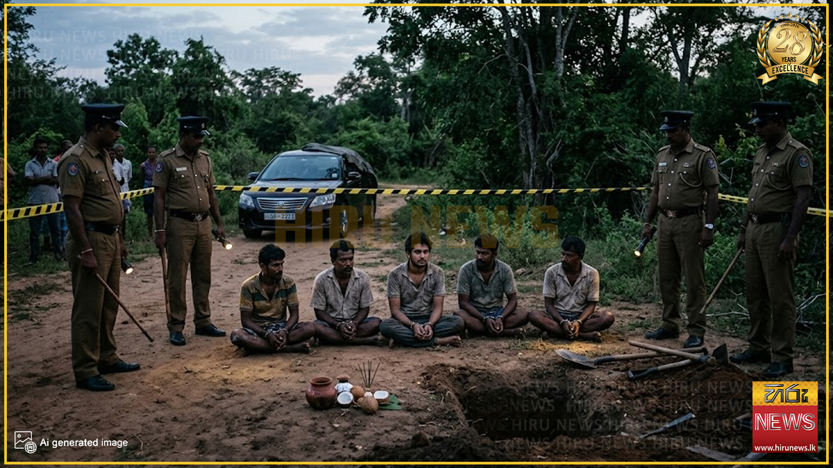 යකාවංගුවේ නිධන් හෑරූ හිටපු ඇමැති පුතා ඇතුළු 5ක් රිමාන්ඩ්