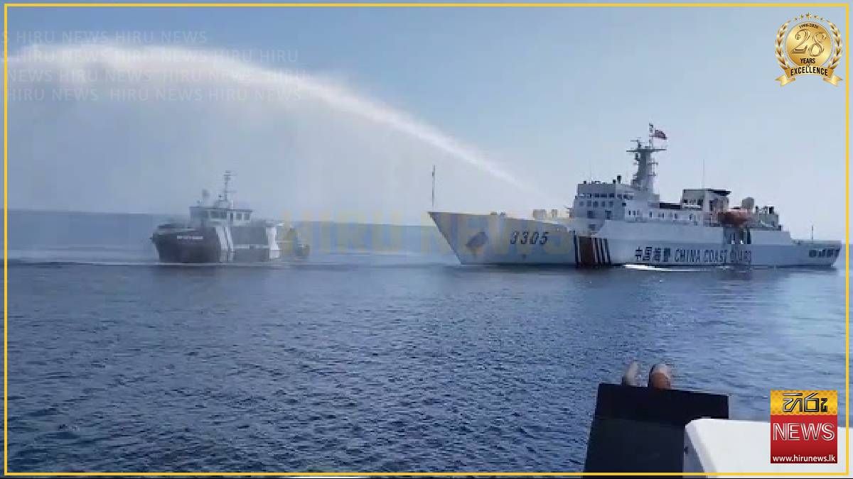 China fires water cannon at Philippine ship near Scarborough Shoal