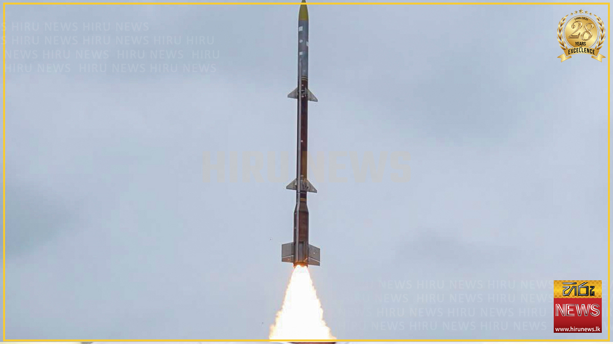 ඉන්දියාවෙන් යළි සාර්ථක මිසයිල අත්හදා බැලීමක්