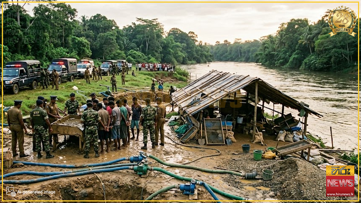 නීති විරෝධී ලෙස පවත්වා ගෙන ගිය මහා පරිමාණ මැණික් ජාවාරමක් වටලයි - සැකකරුවන් 25ක් කොටු