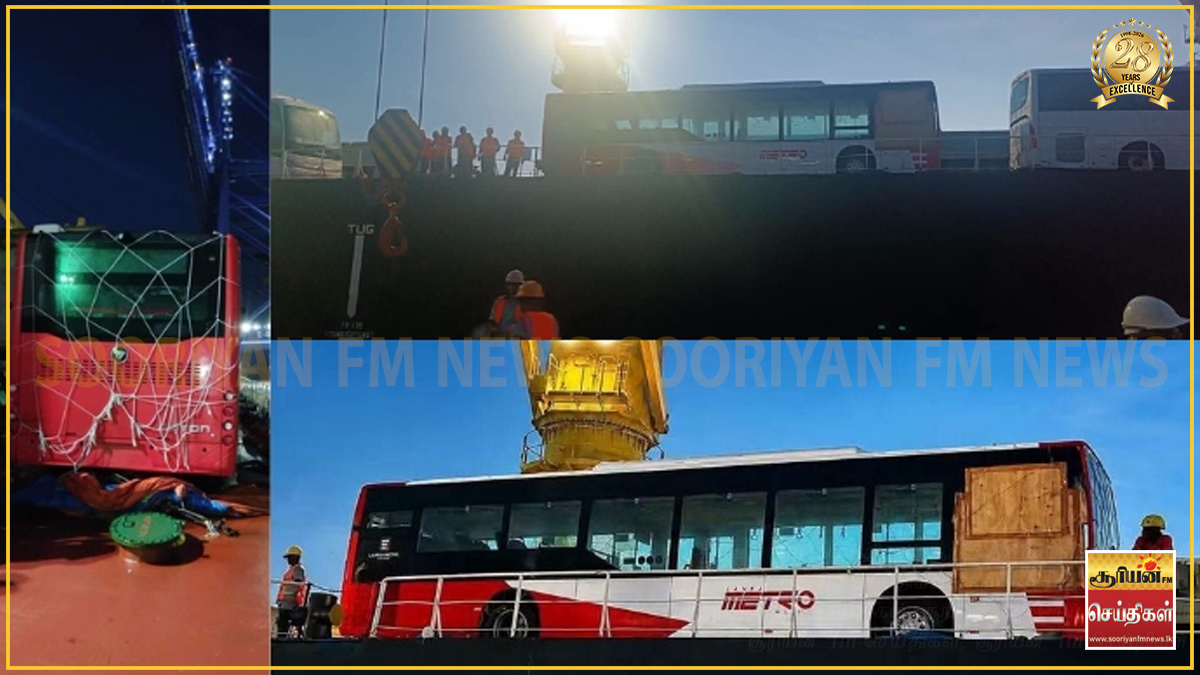 இலங்கை மெட்ரோ போக்குவரத்துத் திட்டம்: 104 புதிய பேருந்துகள் நாட்டுக்கு வருகை!