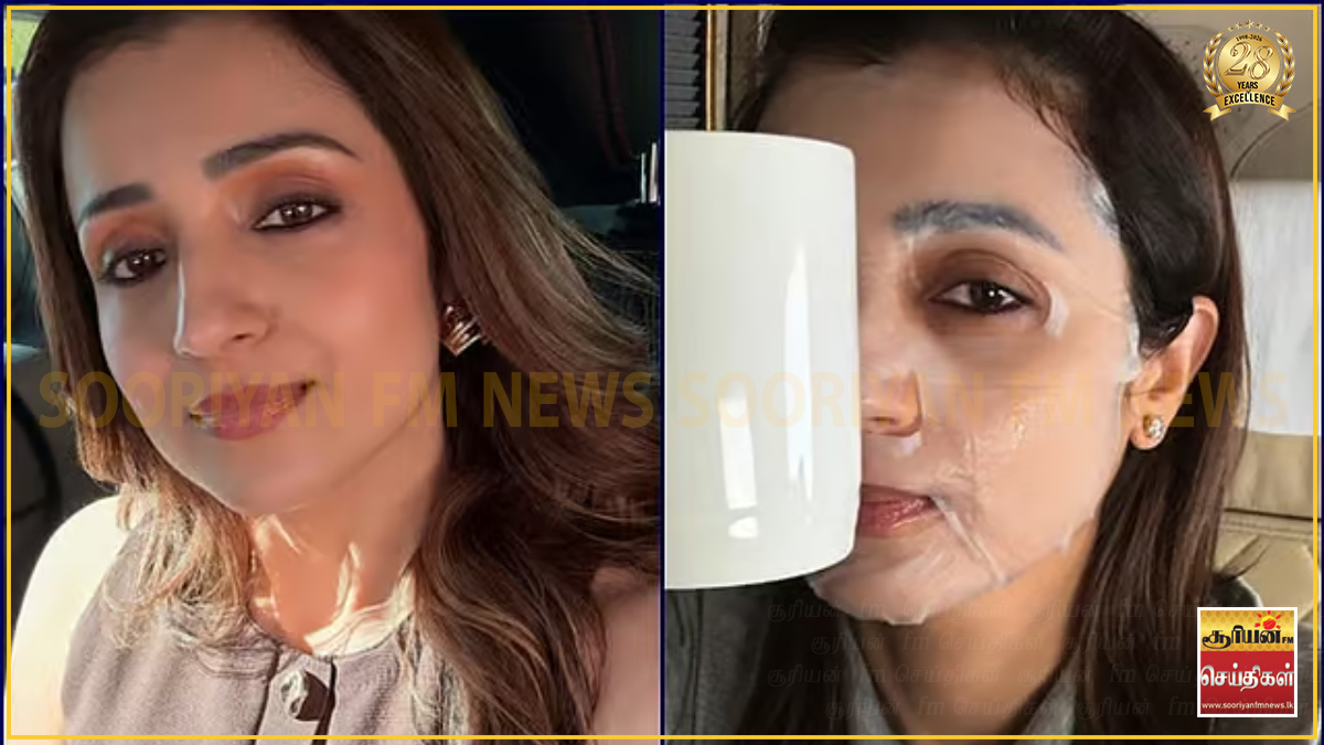 வானூர்தியில் த்ரிஷா செய்த காரியம் - இணையத்தில் வைரலாகும் நிழற்படம்!