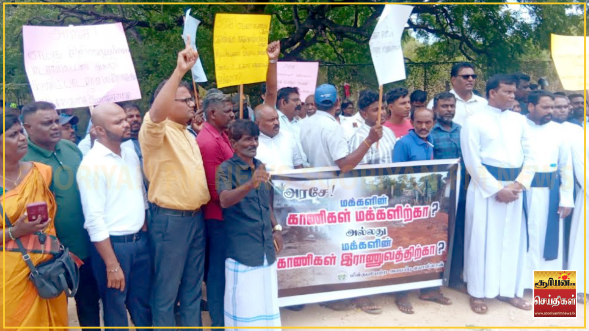 வசாவிளானில் காணிகளை விடுவிக்கக் கோரி போராட்டம்: இராணுவத்திடம் மனுவும் கையளிப்பு!