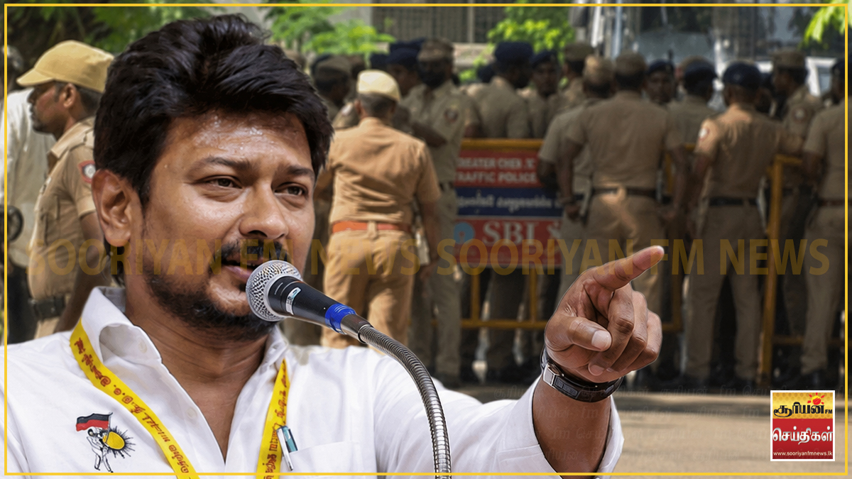 உதயநிதி ஸ்டாலின் இல்லம் முன்பு காவல்துறை குவிப்பு : கைது செய்ய வந்ததாக தகவல்