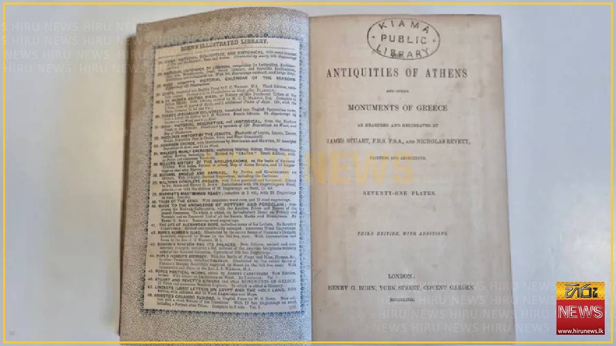 Book hidden in fireplace returned to Australian library 150 years overdue