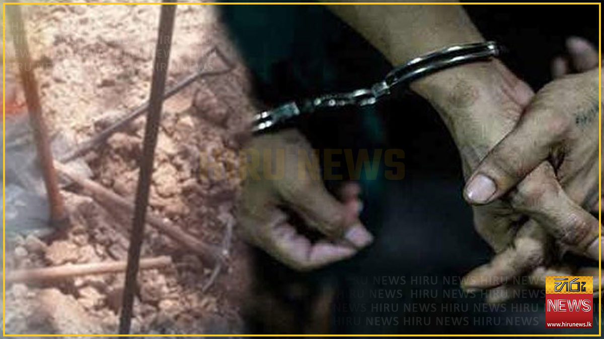 පුරාවස්තු සෙවීමට කැණීම් කළ පුද්ගලයන් සිව් දෙනෙක් ස්කෑනර් යන්ත්‍රයක් සමඟ වැලිකන්දේදී අත්අඩංගුවට