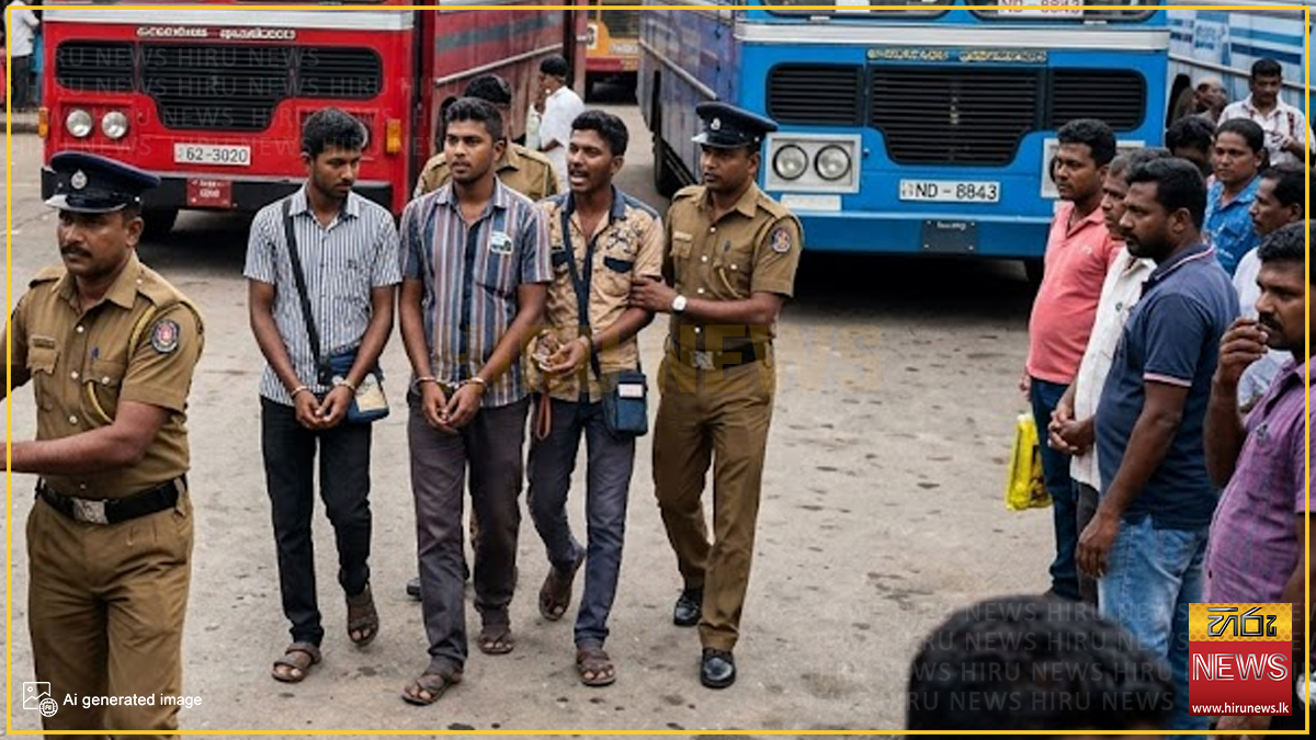 මත්ද්‍රව්‍ය භාවිතා කළ බස් රියැදුරෙක් සහ කොන්දොස්තරවරු තිදෙනෙක් කොටුවෙයි