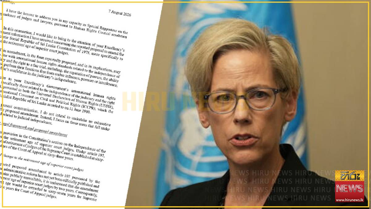 UN Special Rapporteur on independence of judges and lawyers raises alarm over judges’ tenure extension