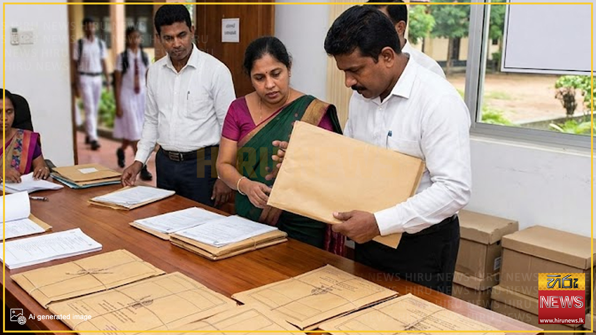 හෙට පැවැත්වෙන A/L භෞතික විද්‍යාව ප්‍රශ්න පත්‍ර පැකට් 6ක් අද මධ්‍යස්ථානයක