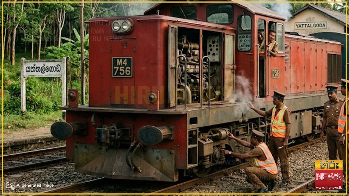 යත්තල්ගොඩදී දුම්රියක් කාර්මික දෝෂයකට ලක්වෙයි : ප්‍රධාන මාර්ගයේ දුම්රිය ධාවනයට බාධා