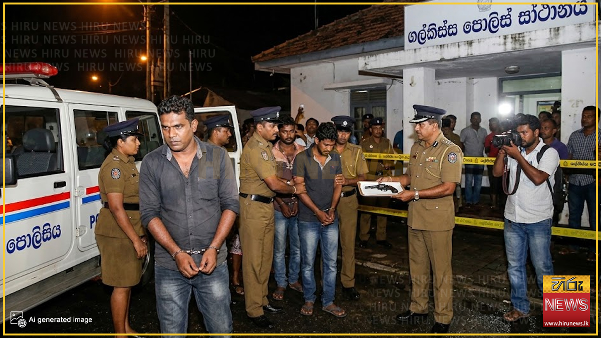 ගල්කිස්ස වෙඩි තැබීමේ ප්‍රධාන සැකකරු ඇතුළු 4ක් රිවෝල්වරයක් සමග අත්අඩංගුවට