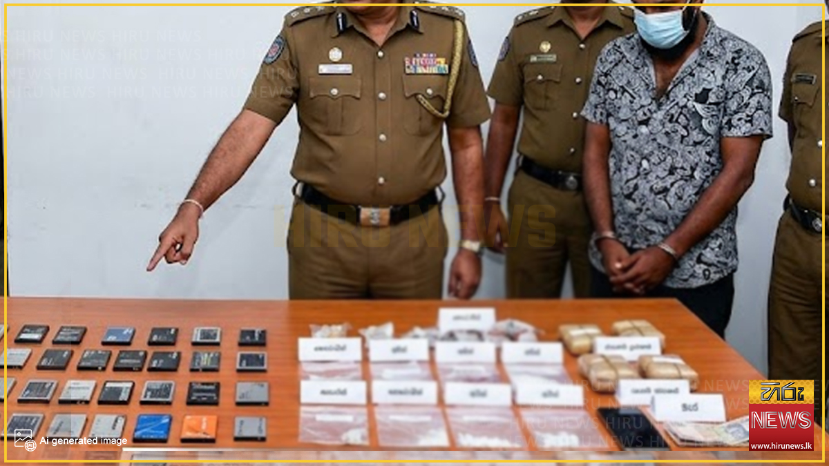 මැගසින් බන්ධනාගාරයට යැවීමට සැලසුම් කළ දුරකතන බැටරි 30 ක් සහ මත්ද්‍රව්‍ය සමඟ සැකකරුවෙකු අත්අඩංගුවට