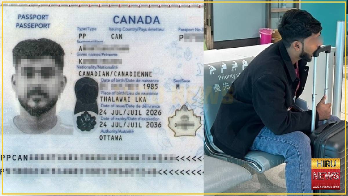 Sri Lankan caught with fake Canadian passport in Taiwan