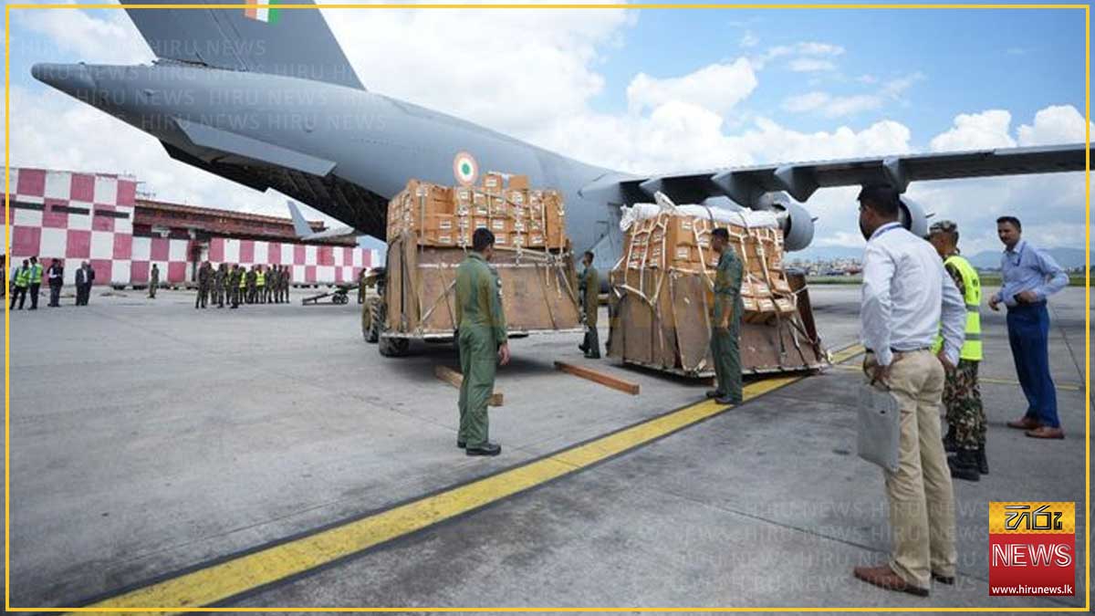 නේපාලයේ ගංවතුරින් විපතට පත්වූවන් උදෙසා ඉන්දියාවෙන් තවත් සහනාධාර ටොන් 37.5ක්
