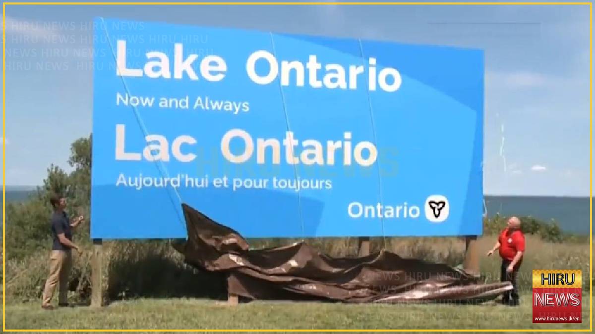 Canada installs large Lake Ontario sign in latest jab at US