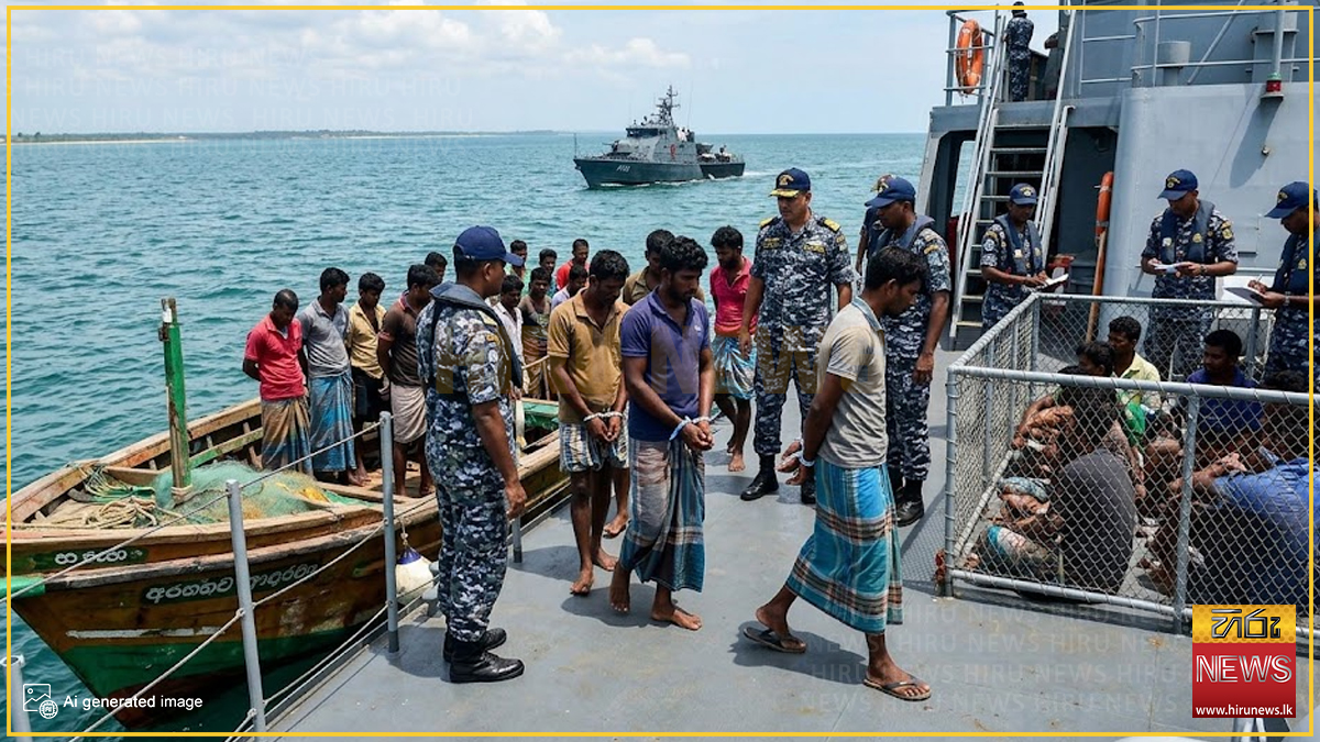 නීතිවිරෝධි ධීවර කටයුතු මැඩපැවැත්වීමේ මෙහෙයුම් මගින් 33 දෙනෙකු නාවික හමුදා භාරයට