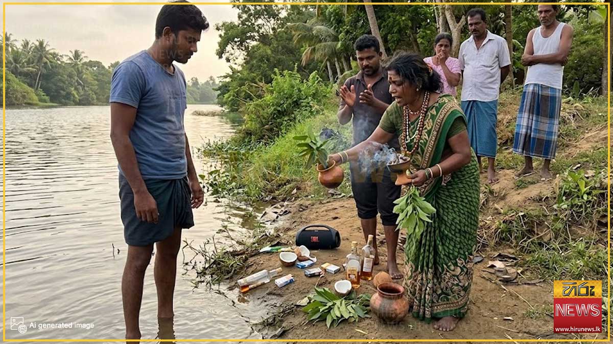 වරමක් තියෙනවා’ කියා ශාන්ති කර්මයක් කළ තරුණයා අවසානයේ ගඟට බිලිවෙයි  තියෙනවා