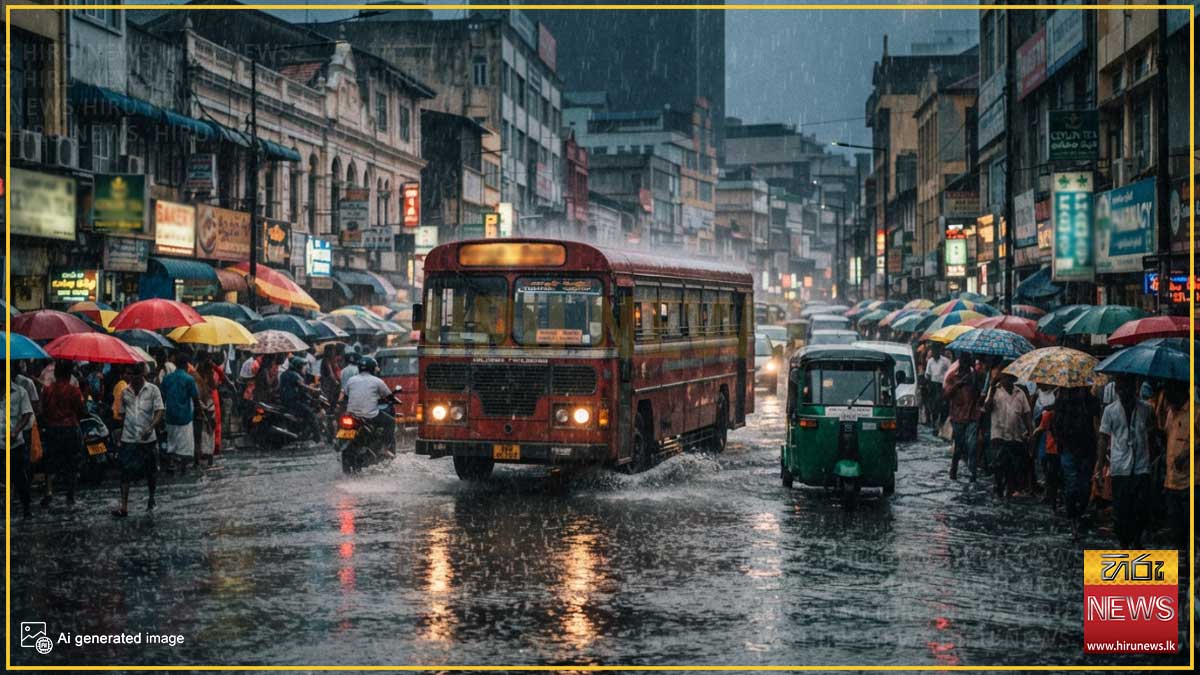 අද සිට ඉදිරි දින කිහිපයේ ප්‍රදේශ රැසකට වැසි