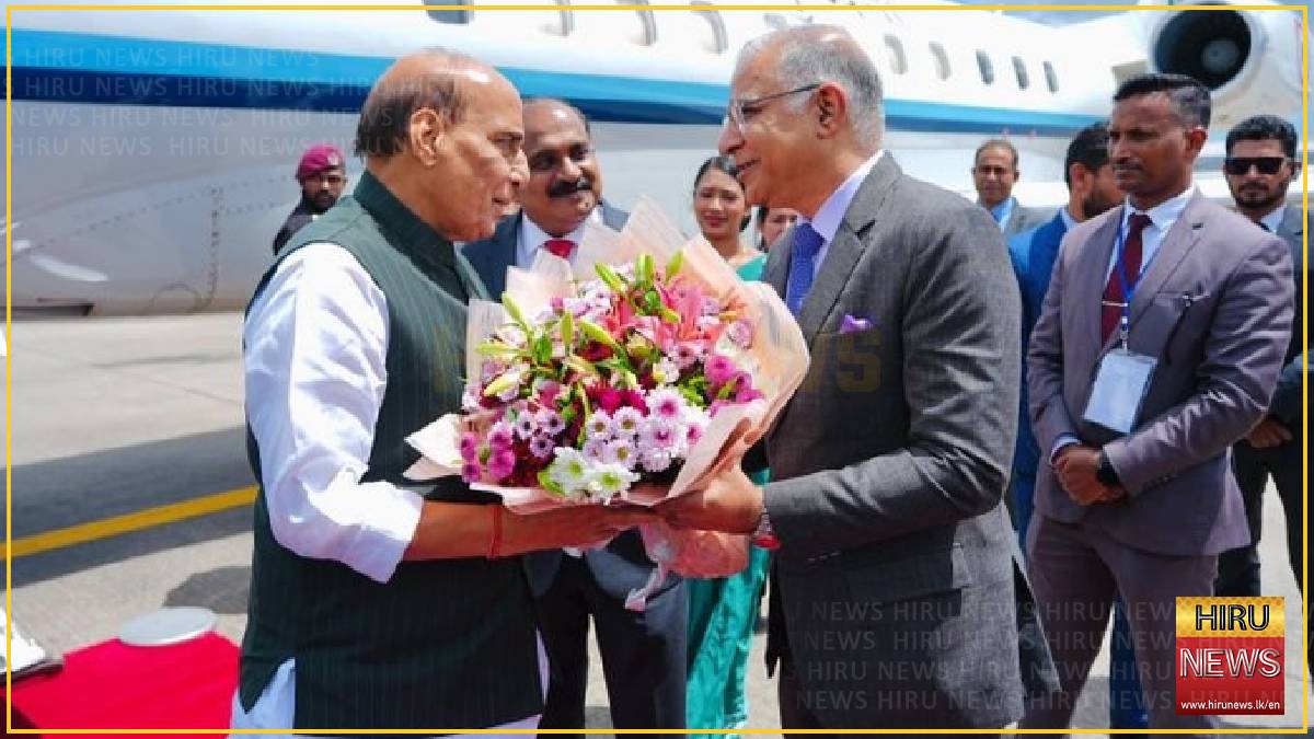 India’s Defence Minister Rajnath Singh Arrives in Sri Lanka for A Three-Day Official Visit