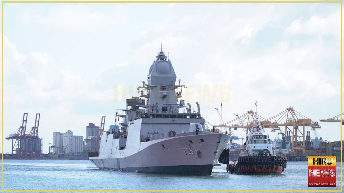 Indian Navy warship INS Udaygiri arrives in Colombo