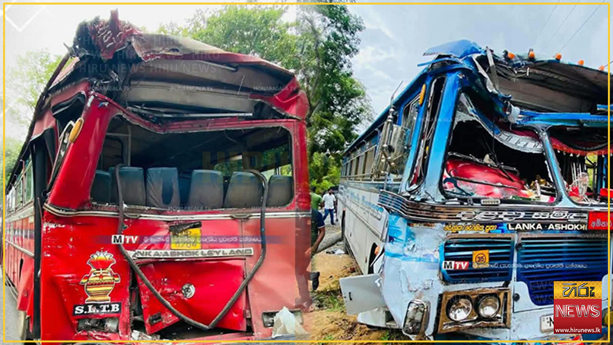 බුත්තලදී බස් දෙකක් ගැටෙයි – 8ක් රෝහලේ