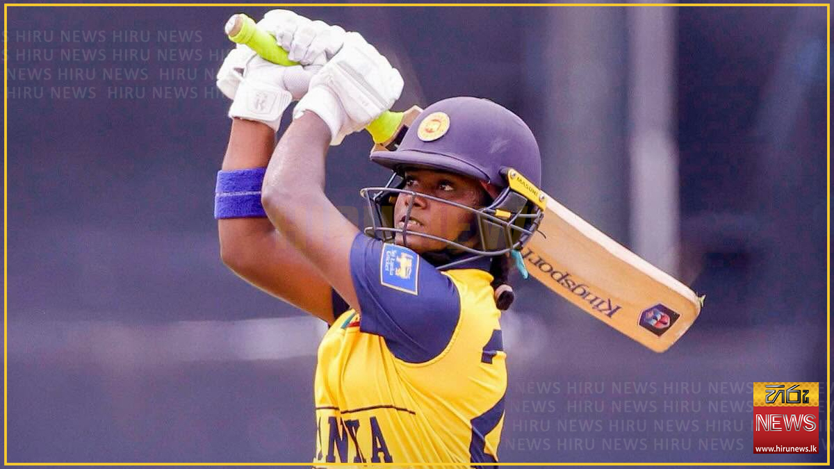 Sri Lanka Under-19 batter playing a shot during the Pakistan Women’s Youth T20 Tri-Series