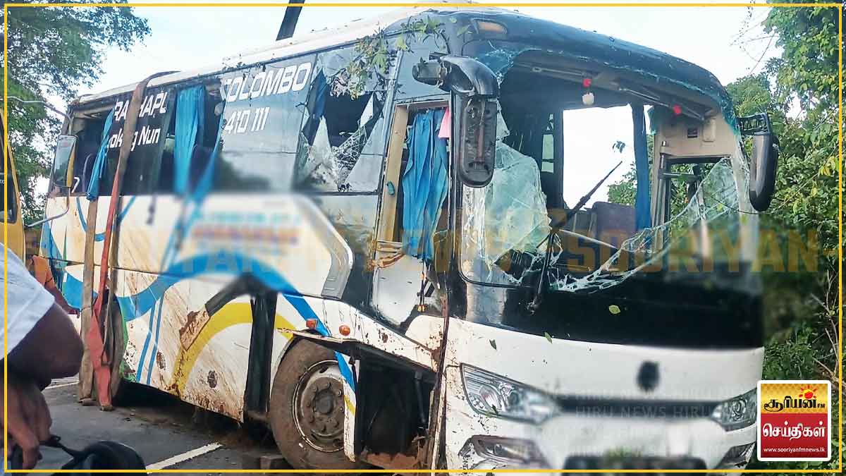 நள்ளிரவில் கவிழ்ந்த சொகுசு பேருந்து – பெண்கள், சிறுமி உட்பட 12 பேர் காயம்!