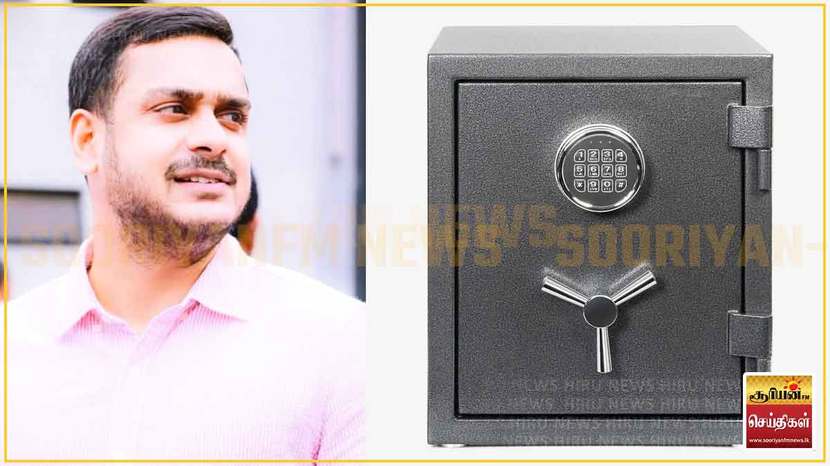 நாமல் ராஜபக்சவின் பிரத்தியேக செயலாளரின் வீட்டிலிருந்து பாதுகாப்புப் பெட்டி மீட்பு