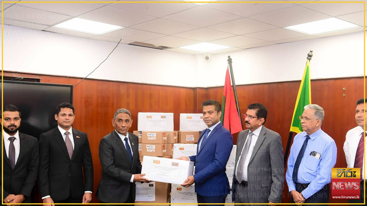 Essential medicine stock worth over Rs. 5 million from Sri Lanka to the Maldives
